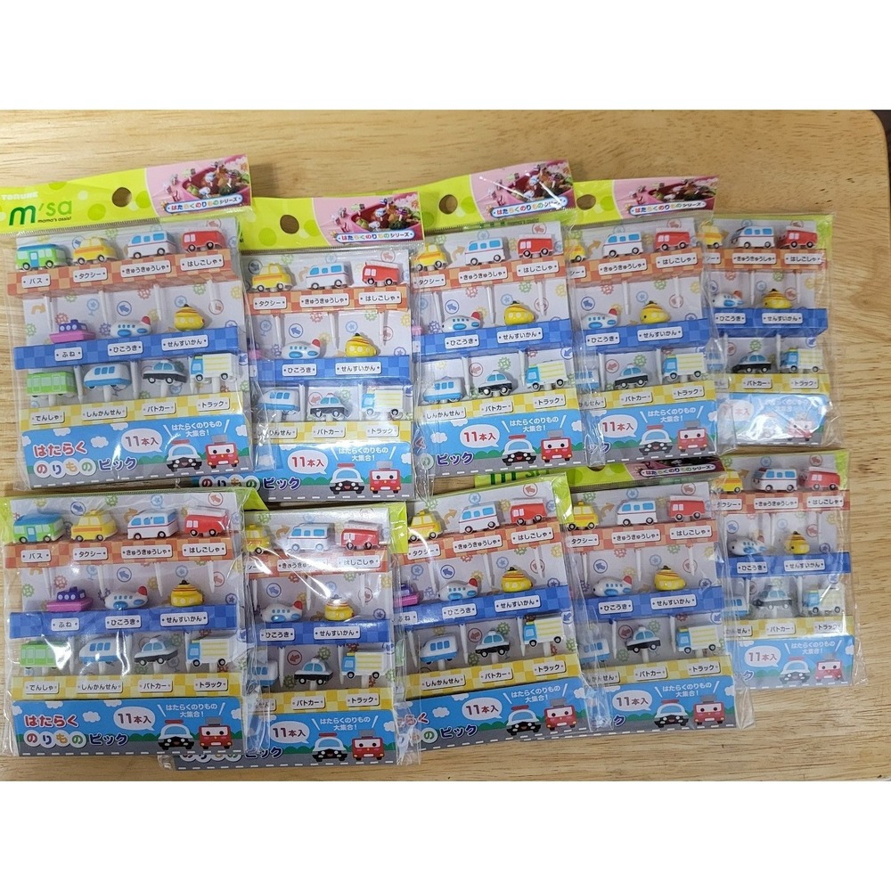 Food Picks Working Car Torune Lunch Box Japanese Bento Shinkansen Bus Taxi 11pcs